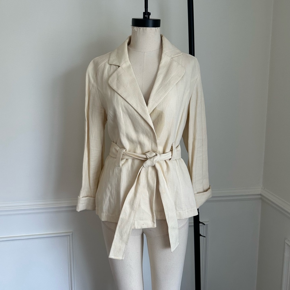 Louden Butter yellow linen blend  blazer